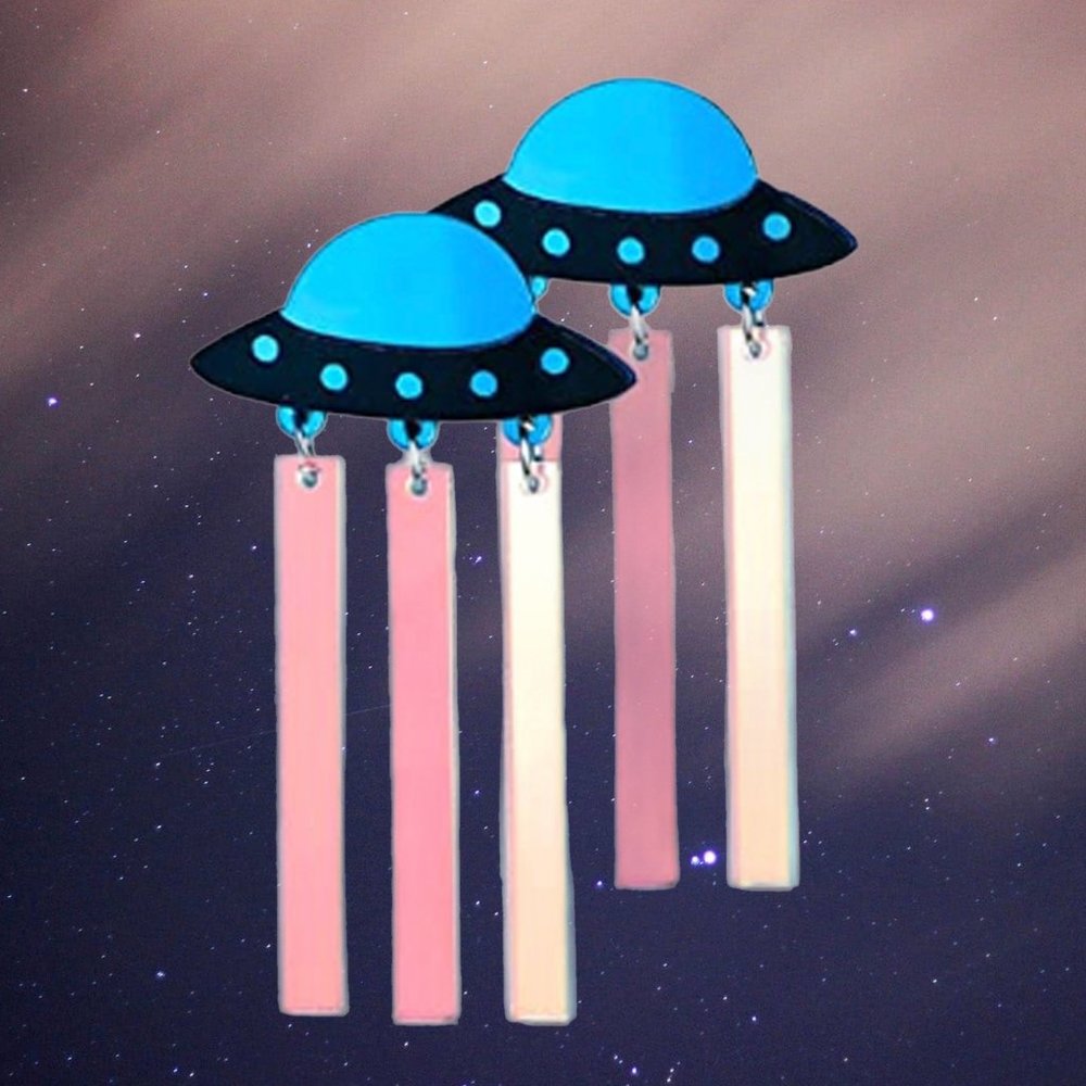 First Contact UFO Resin Earrings